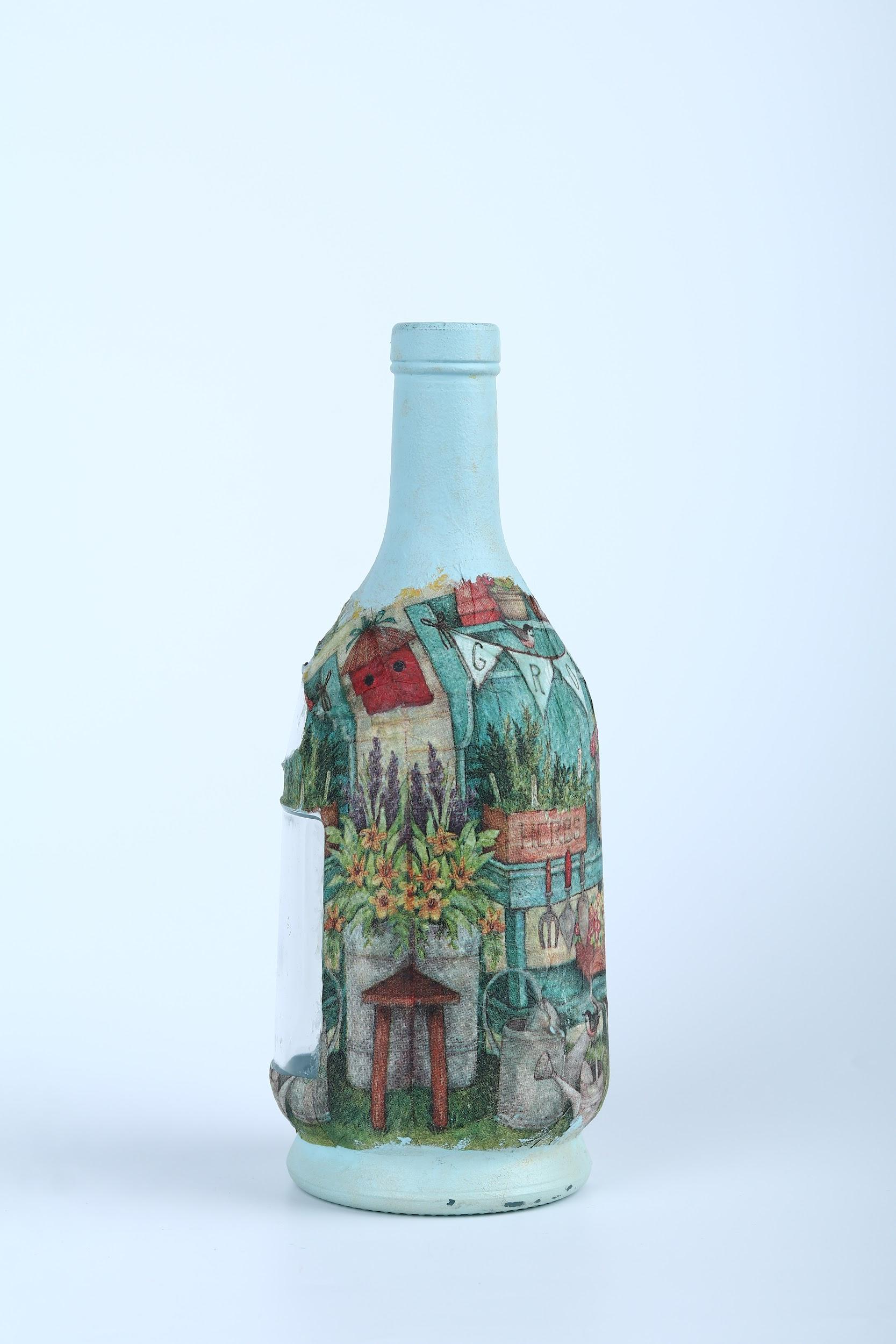 Glass Painting Botol Semi-Tinggi  by nan
